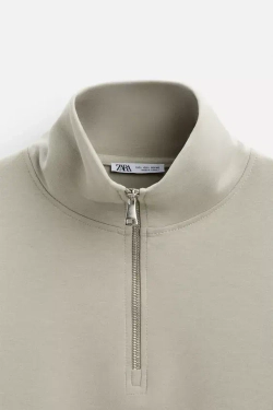 ZARA ТОЛСТОВКА КОМФОРТНОЙ ПОСАДКИ ИЗ ВЫСОКОТЕХНОЛОГИЧНОЙ ТКАНИ, СЕРЫЙ