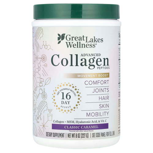 Great Lakes Wellness, Advanced Collagen Peptides, классическая карамель, 227 г (8 унций)