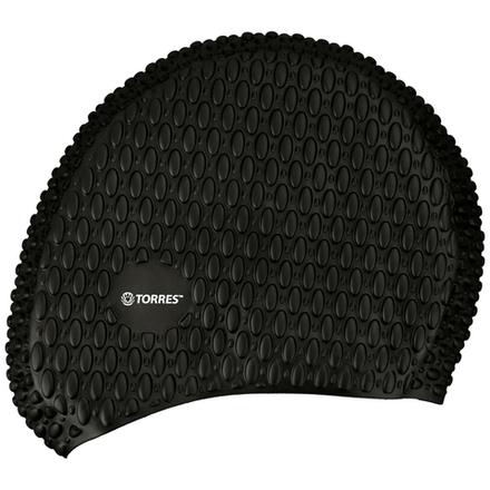 Шапочка для плавания TORRES Bobbles, SW-12204BK, черный, силикон