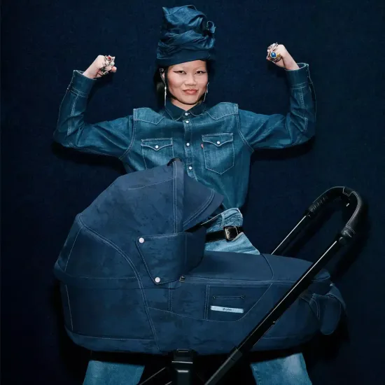 Коляска 2 в 1 Cybex Priam 4 Rebellious Luxury Denim Blue