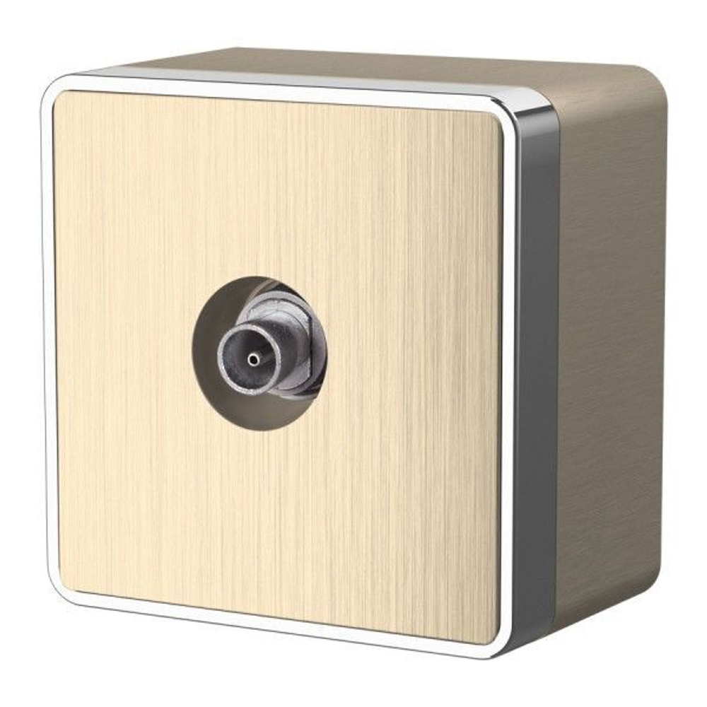 ТВ-розетка оконечная Gallant (шампань рифленый)