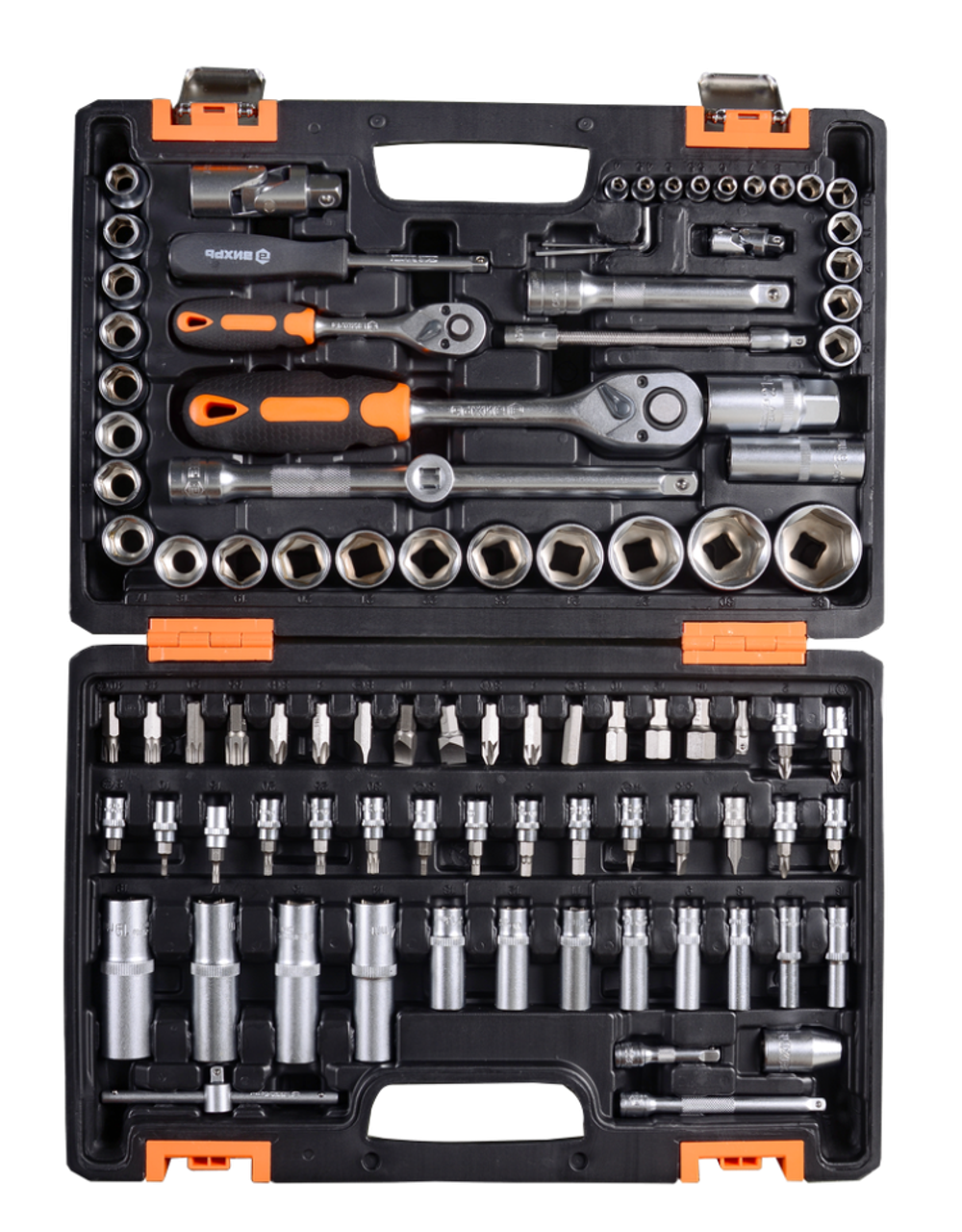 Набор инструментов, 1/2" , 1/4" , CrV, пластиковый кейс 94 предмета Вихрь
