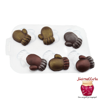 Форма для шоколада ВАРЕЖКИ, пластик
