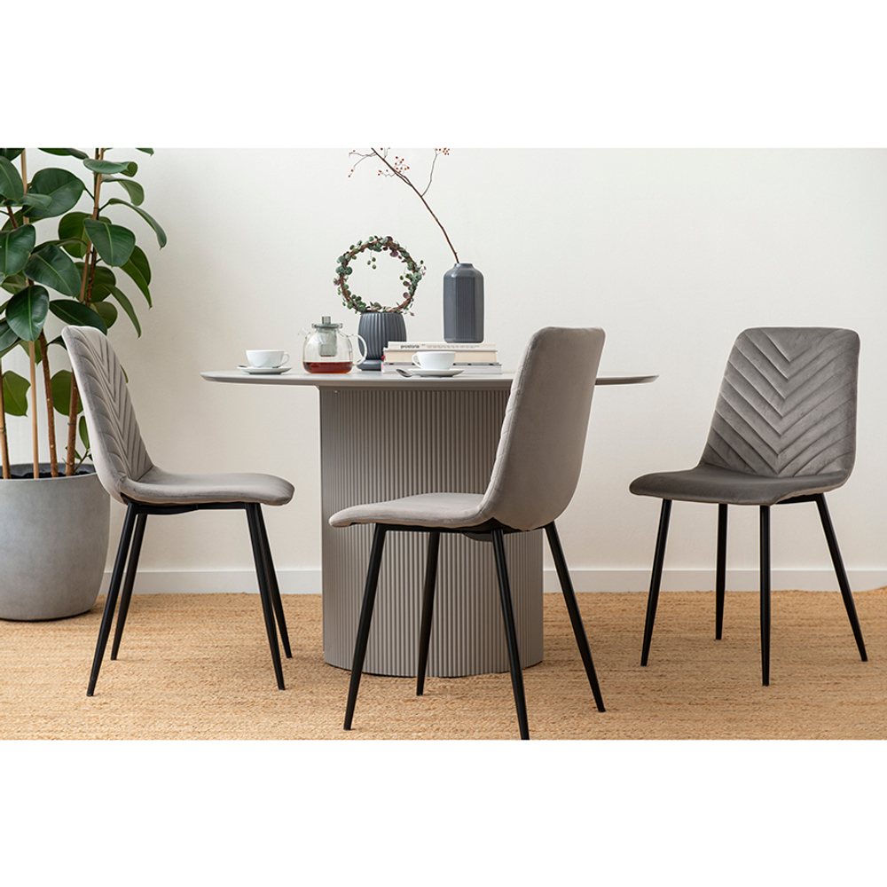 Стол обеденный Bergenson Bjorn Ellie, 120 см, серый