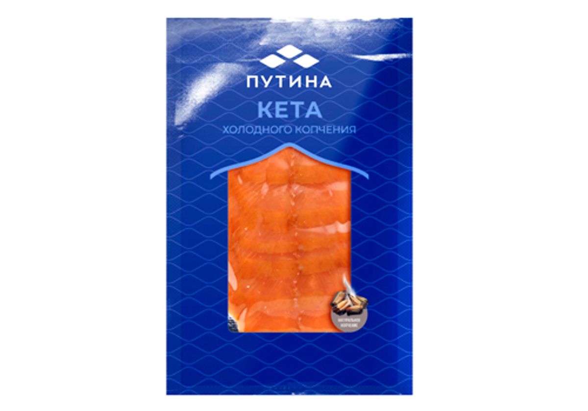 Кета холодного копчения нарезка ПУТИНА, 100г