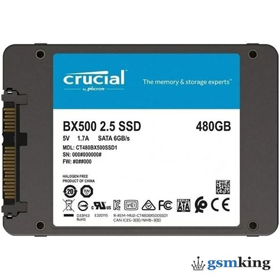 Crucial BX 480 ГБ SATA CT480BX500SSD1