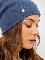 Шапка LACE удлиненная одинарная,с руликом с содержанием кашемира