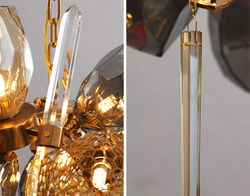 Люстра 8898P/BL gold/smoky