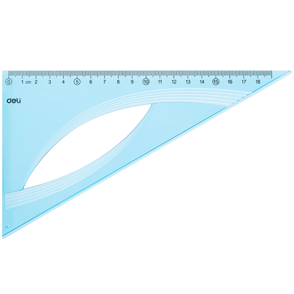 Треугольник Deli "Woove" (60 градусов, 21 см), тонированная, голубой
