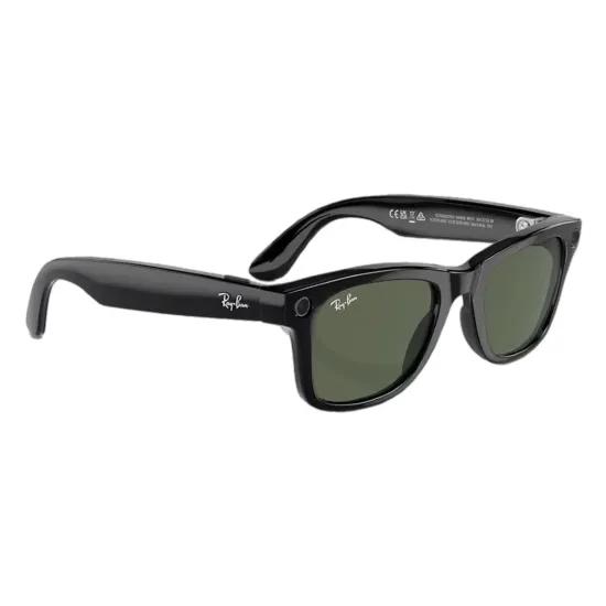 Ray-Ban Meta Wayfarer RW4006 (Глянцевая черная оправа, линзы зеленые), размер М
