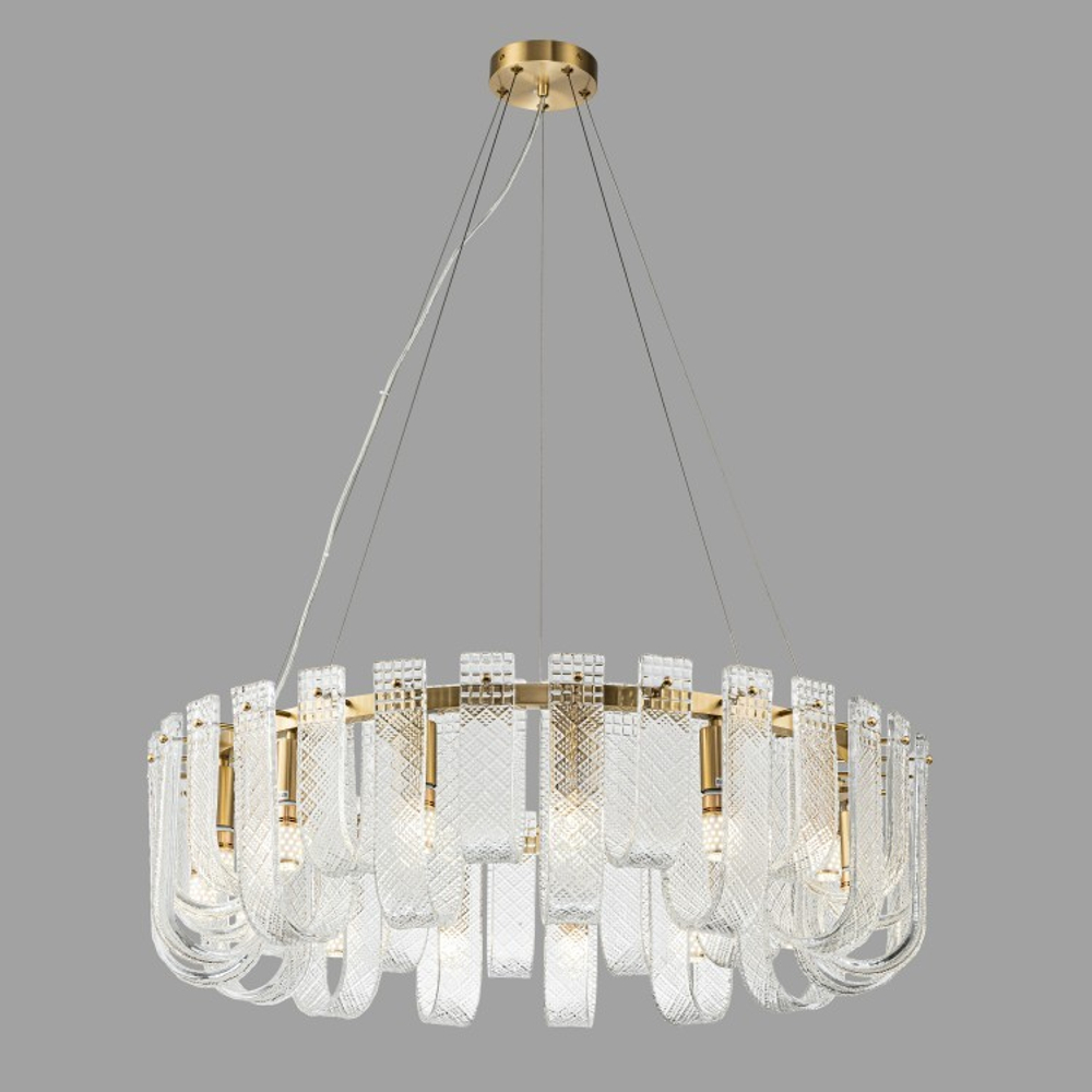 Подвесная люстра Belfast Severn 6601-800 BR CL Латунь / Стекло