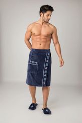 Набор мужской  для сауны 2 пр. синий NUSA Турция