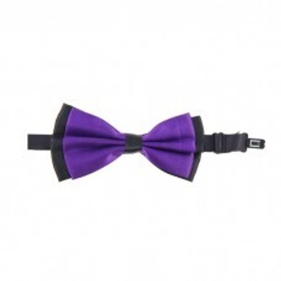 Галстук бабочка, фиолетовый-черный