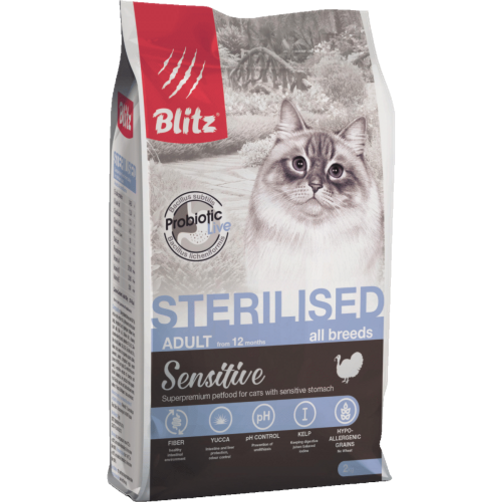 Blitz Sensitive Turkey Adult Sterilised Cat All Breeds