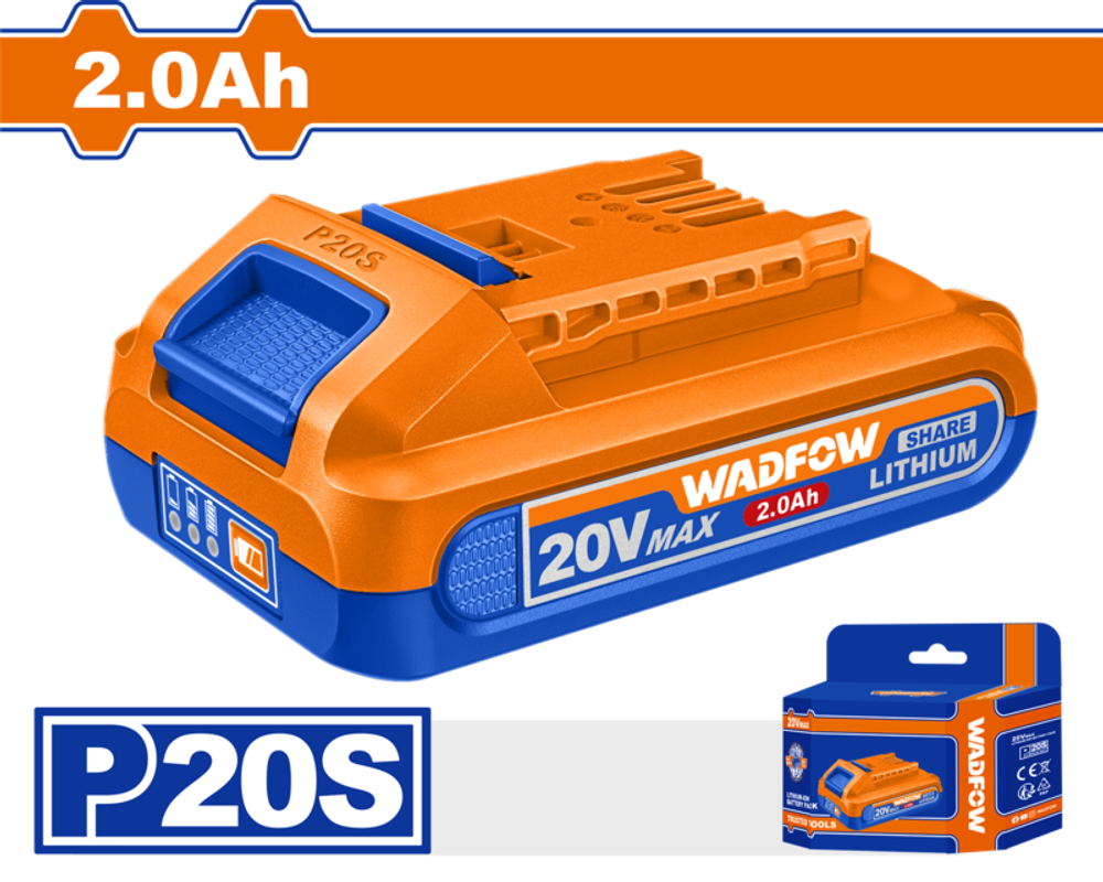 Аккумуляторная батарея 20В 2 Ач (20) WADFOW WLBP520