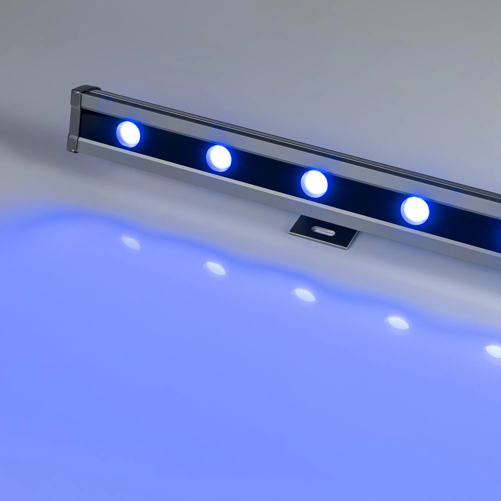 Светодиодный прожектор AR-LINE-1000L-48W-24V RGB-Warm3000 (Grey, 15x45 deg, DMX512) (Arlight, Закрытый) 027958