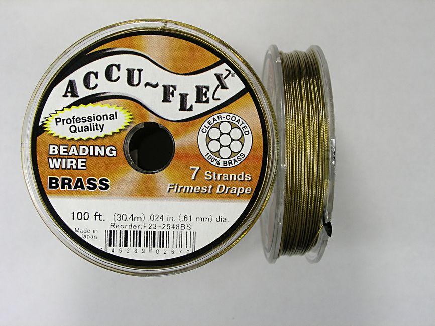 Ювелирный тросик Accu-Flex, 0,61 мм, 7 струн, цвет «золото»