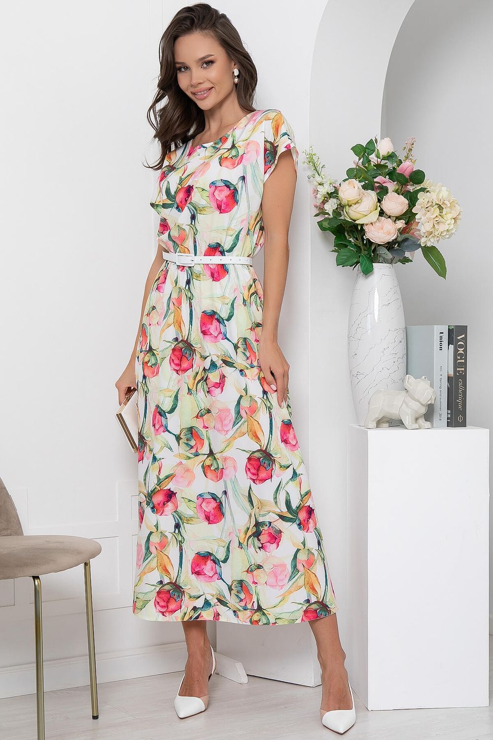 Платье "Кейтлин" (пионы) П6050 LT Collection (Акция)