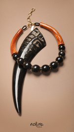 Колье Nature Bijoux, Cannelle, с рогом и деревом байонг, NB26.1-15-43770 (коричневый)