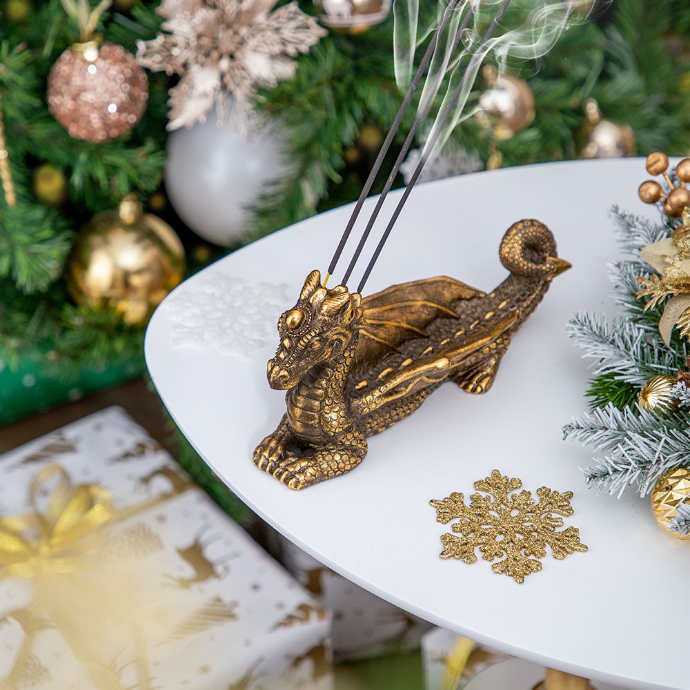 Подставка для благовоний и ароматических палочек Дракон Тесса Бронза