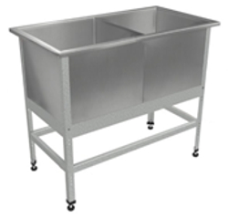 Ванна котломоечная двухсекционная "Бизнес" ВМБк, 1350x700x860 мм, без борта