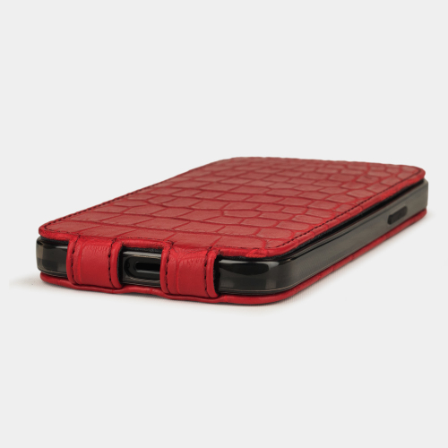 Special order: Чехол для iPhone 12/12Pro из кожи крокодила, красного цвета
