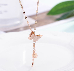 SALE! Подвеска на цепочке из ювелирной стали, Бабочка,1 шт.