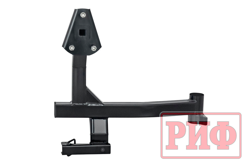 Бампер силовой задний Toyota Land Cruiser 76 2007+ с квадратом под фаркоп, калиткой и фонарями РИФ