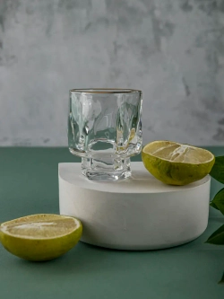 Набор изогнутых шотов, 60 мл, 6 шт. с золотой каймой