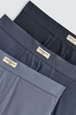 ZARA НАБОР ИЗ ТРЕХ ТРУСОВ-БОКСЕРОВ SOFT, РАЗНОЦВЕТНЫЙ