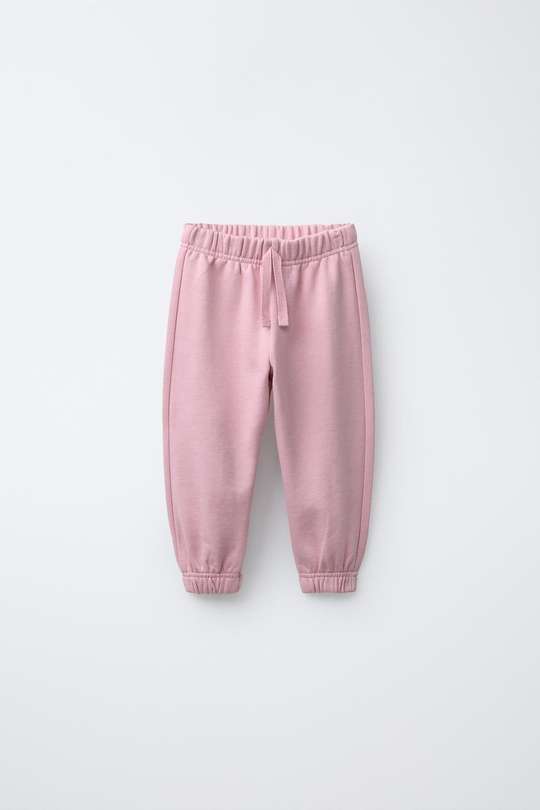 ZARA БРЮКИ-ДЖОГГЕРЫ С КАРМАНОМ-СЕРДЦЕМ, РОЗОВЫЙ
