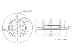 Диск тормозной передний UNIO BRD-20594