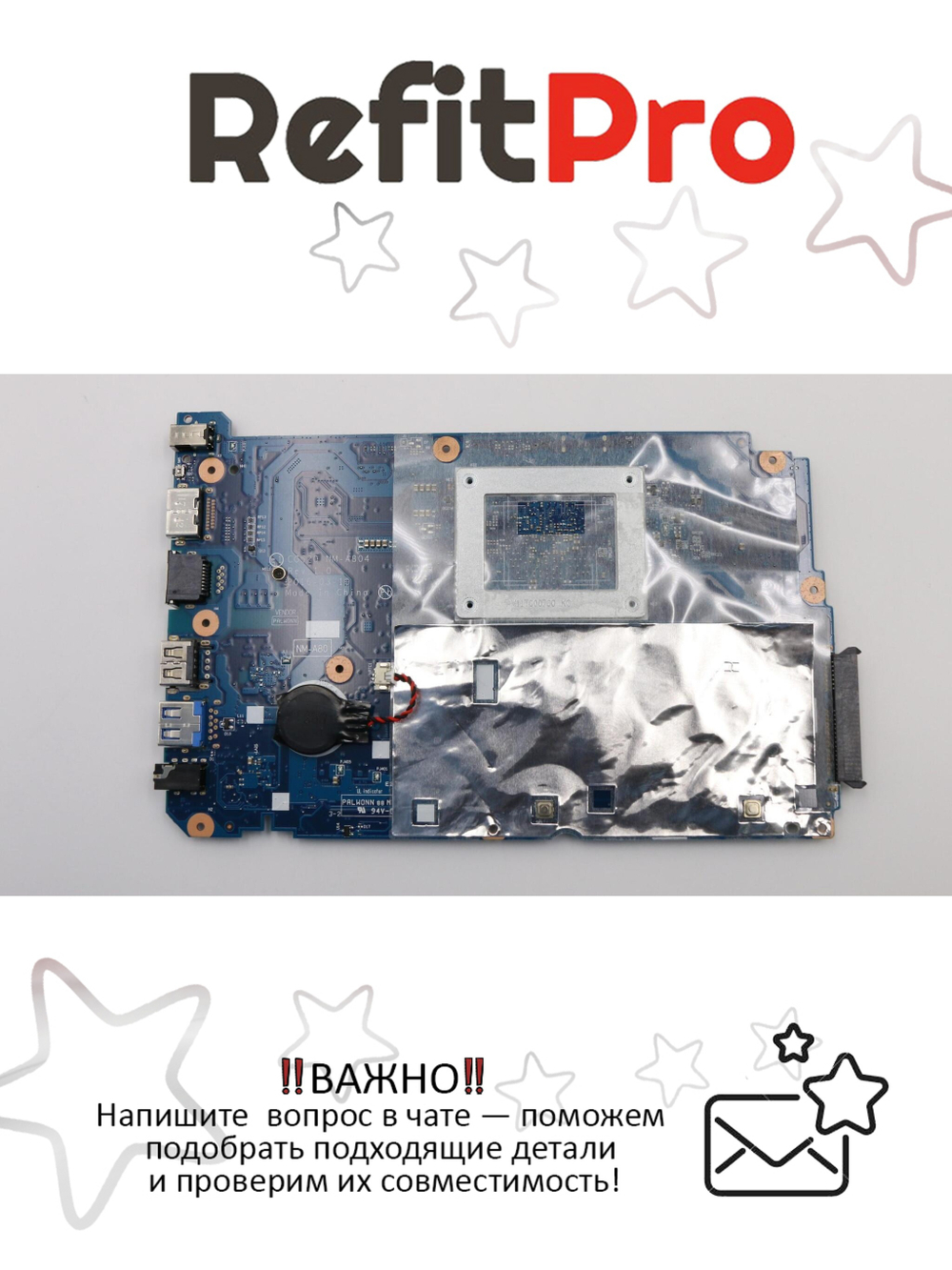 Материнская плата для ноутбука Lenovo ideapad 110-15IBR NM-A804 N3710 100M 4G NOK (5B20L77436), оригинал