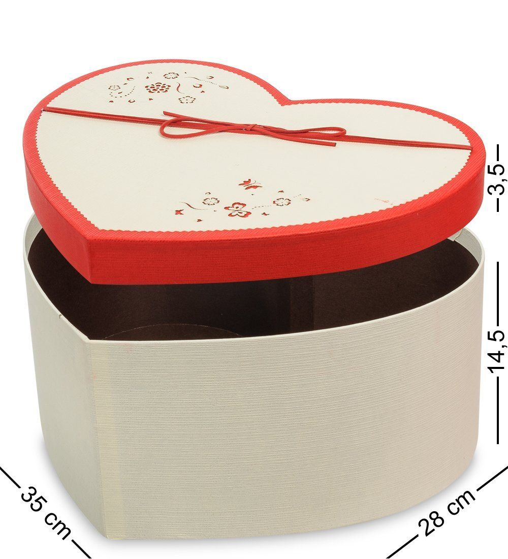 WF-93-B Набор коробок из 3шт «Сердце» цв.беж./красн.