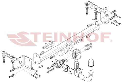 Фаркоп на Honda CR-V V 2017-2022 (паспорт и сертификат в комплекте)(без электрики) Steinhof.H-084