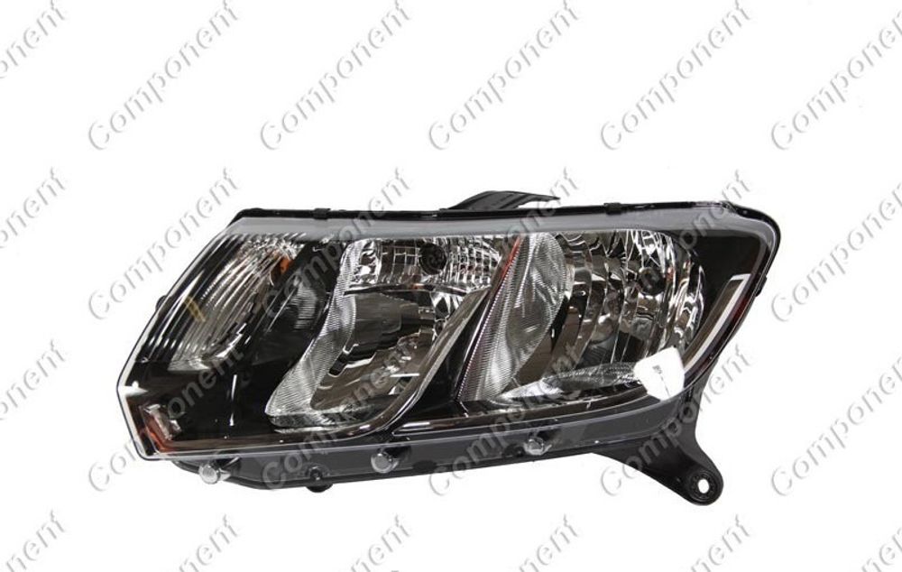 Фара Renault Logan Sandero лев. 2014-2017 г. /черная/ (COMPONENT)