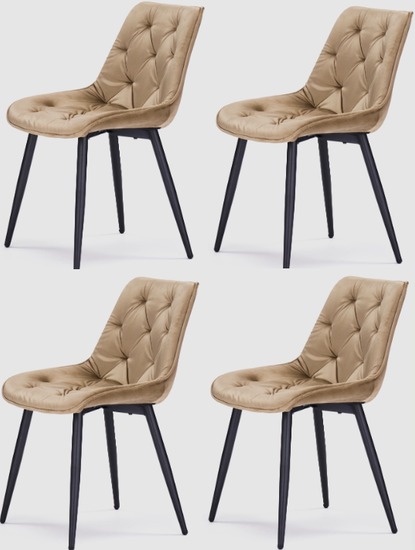 Комплект из 4-х стульев Vera коричневый велюр Премиум