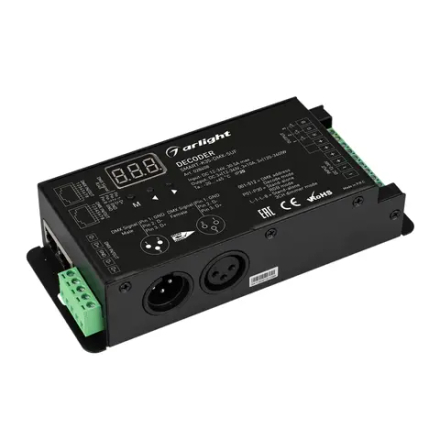 Декодер SMART-K35-DMX-SUF (12-36V, 3x10A, XLR3) (Arlight, Металл) 028408