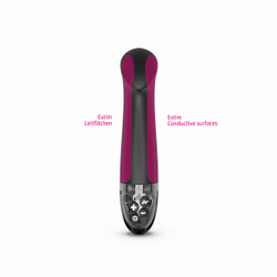 Вибратор с элестростимуляцией Mystim Right on Ron, черный, 16.5 см