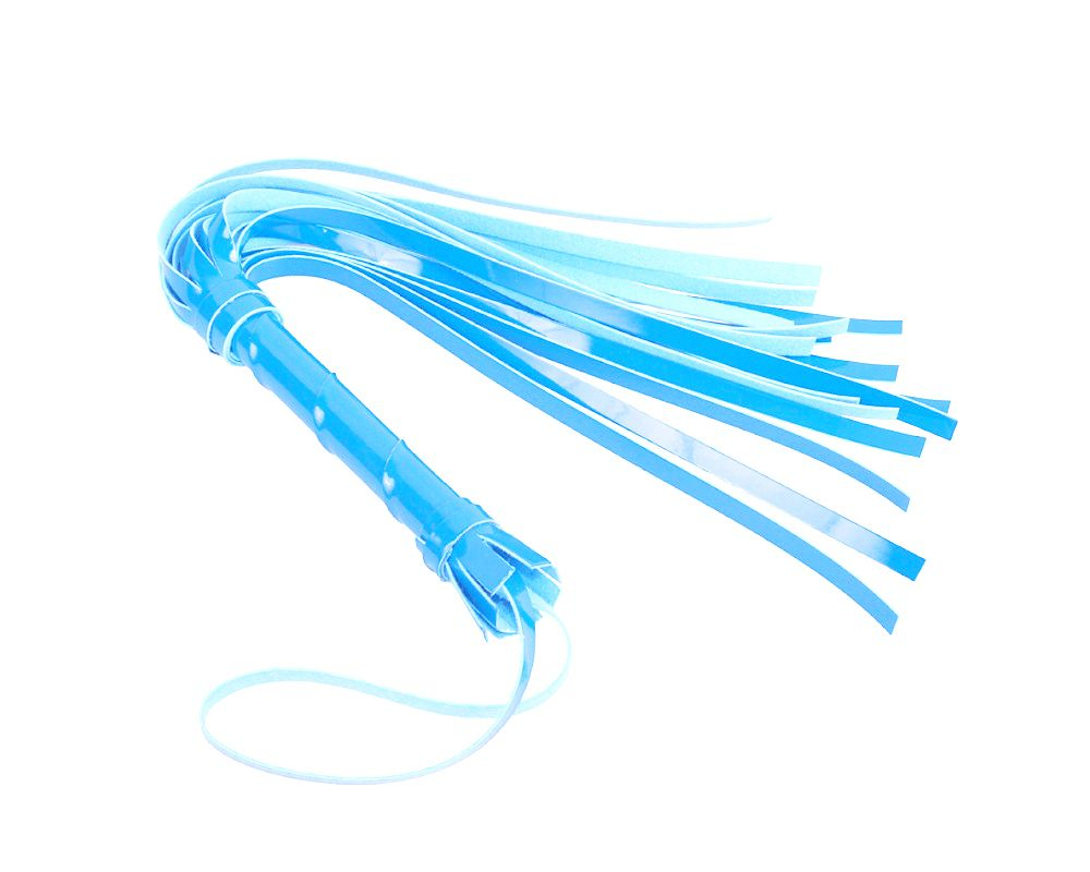 Голубая плеть из искусственной кожи - 40 см. (Цвет: голубой)