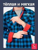 Мужская рубашка фланелевая Alaskan синяя клетка XXXL
