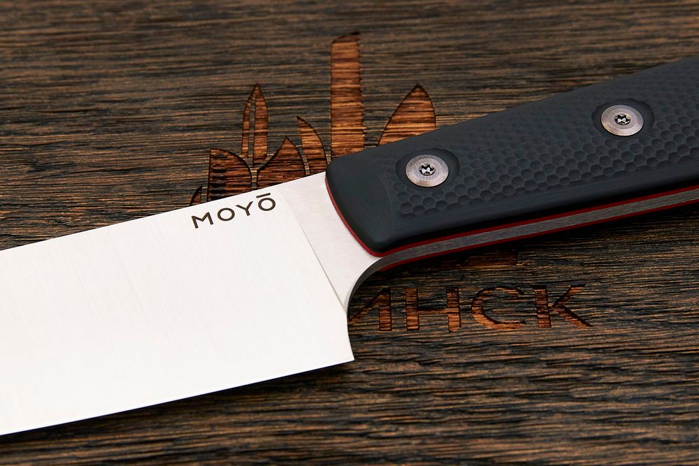 Нож кухонный MOYO Геликон шеф 165мм, сталь AR-RPM9, рукоять G10-extra черный