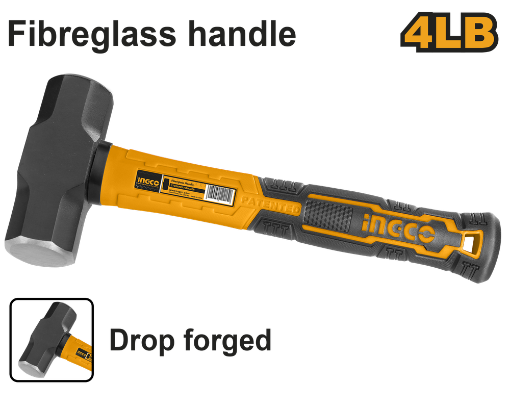 Кувалда 1800 g с фиберглассовой рукояткой