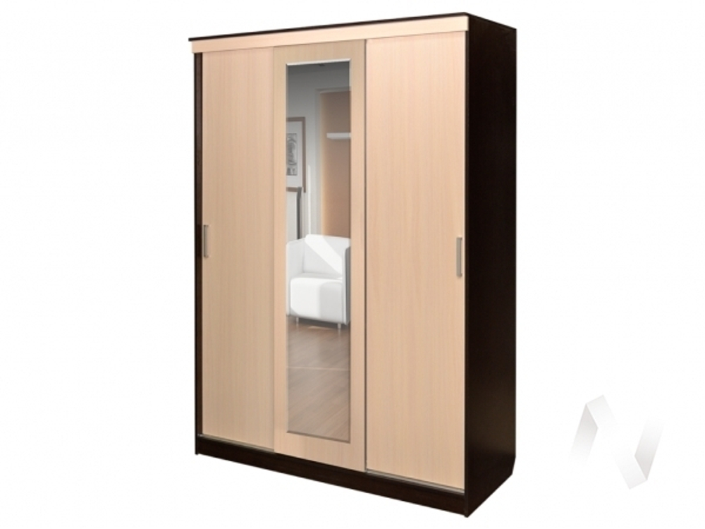 Шкаф-купе ПШ-1.3 М 1630 (венге/дуб молочный)