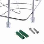 Полка для ванны металлическая угловая тройная 30х23х55см. HP58-0171B