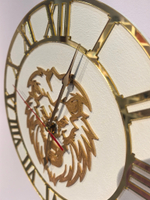 Авторские настенные часы "Золотой лев"
