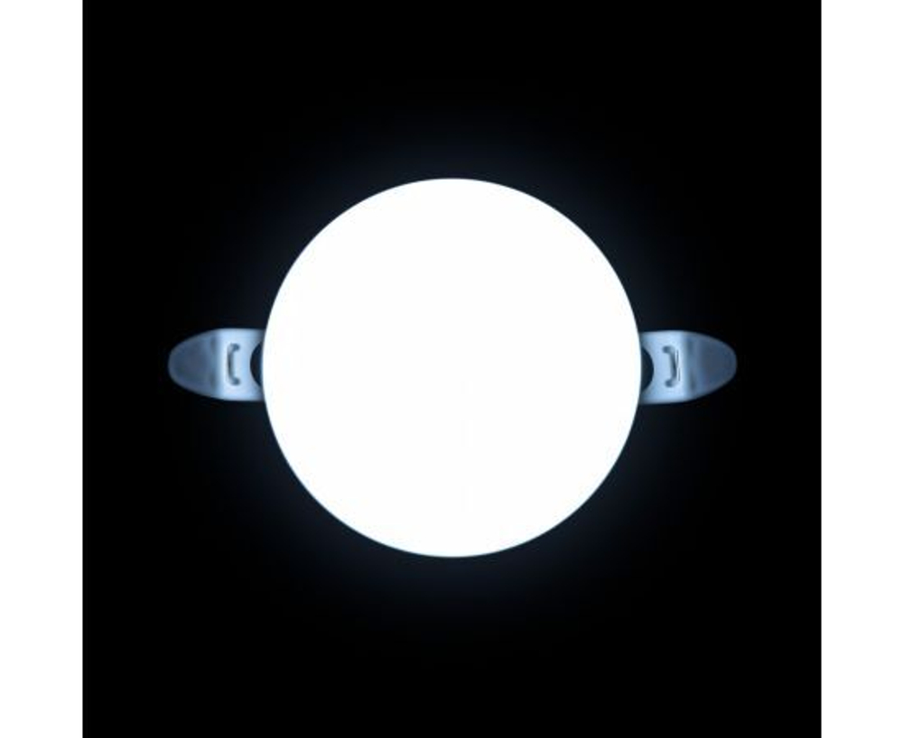 Светодиодная встраиваемая безрамочная панель FLP 9Вт, 6500К, d90х21мм, белый