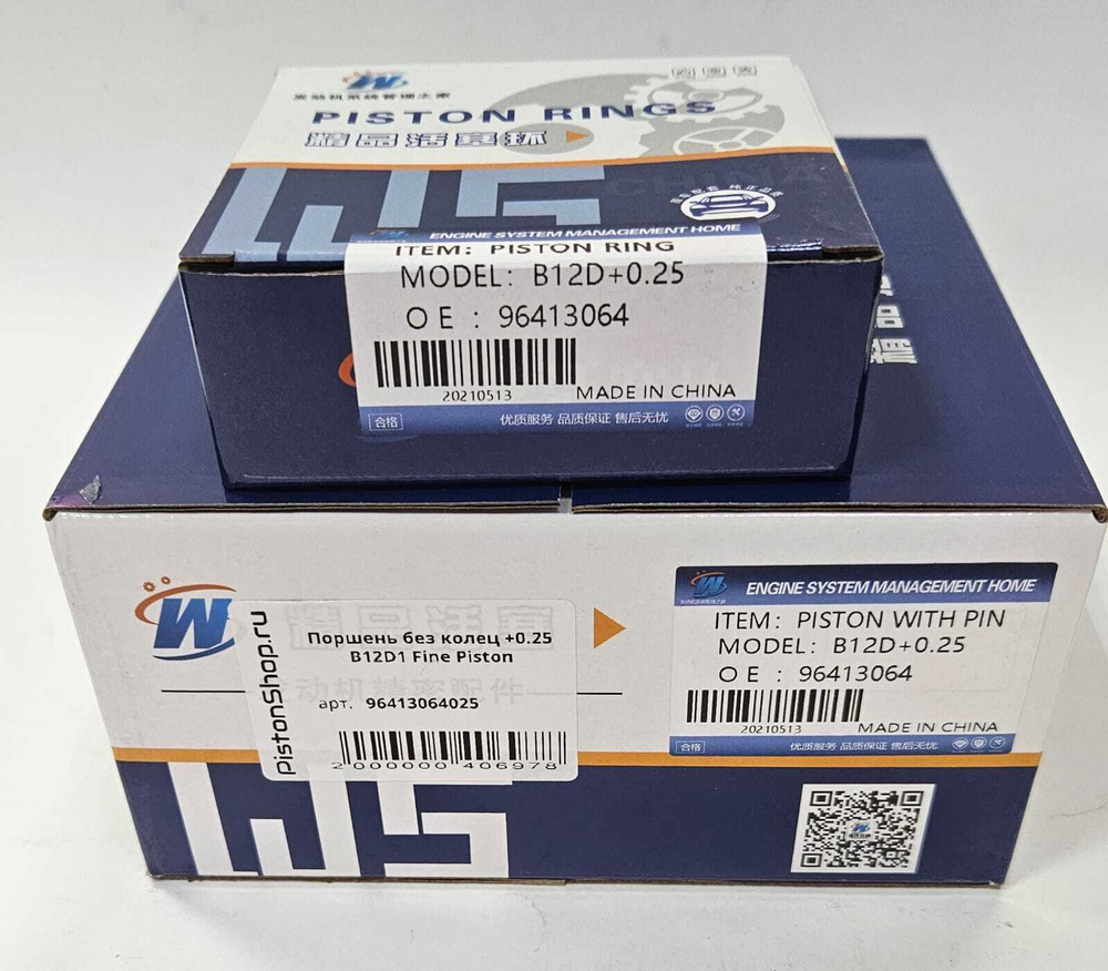 Поршни с кольцами Fine Piston +0.25 B12D1
