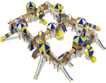 Игровой комплекс для детей 6-12 лет для уличной площадки