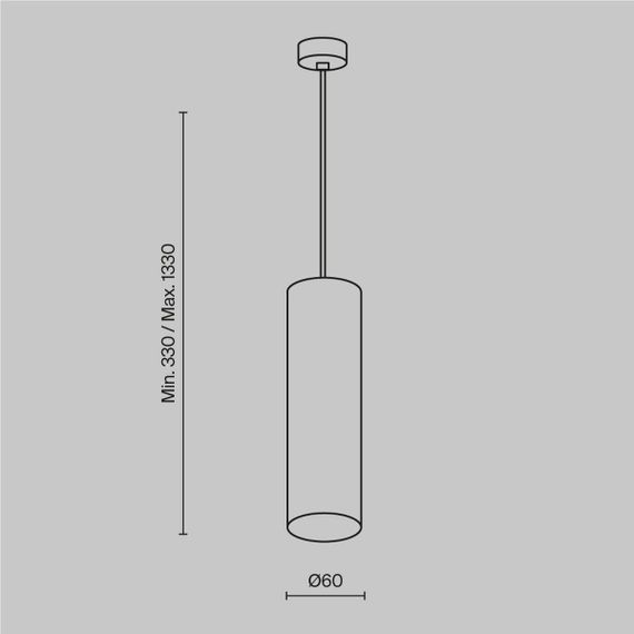 Подвесной светильник Maytoni Technical Focus P075PL-01W